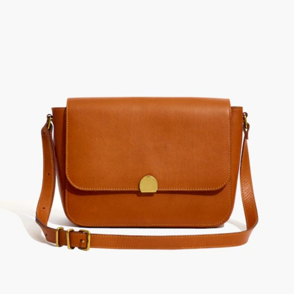 Madewell The Abroad Leather Convertible Crossbody Bag – Dark Toffee Distressed